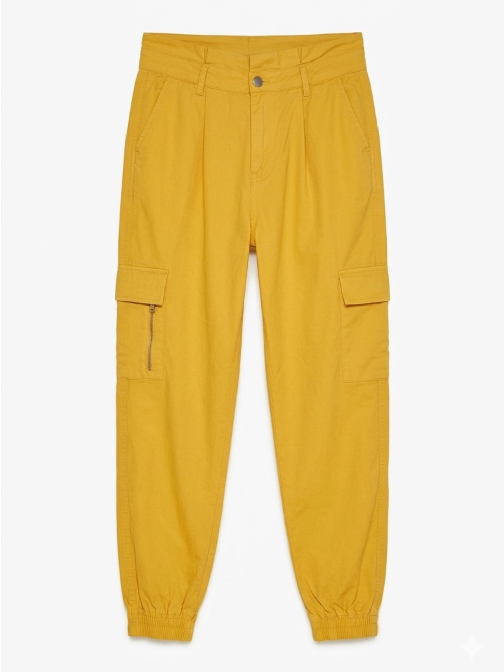 Forever 21 Women's Mustard Yellow Cargo Jogger Pants